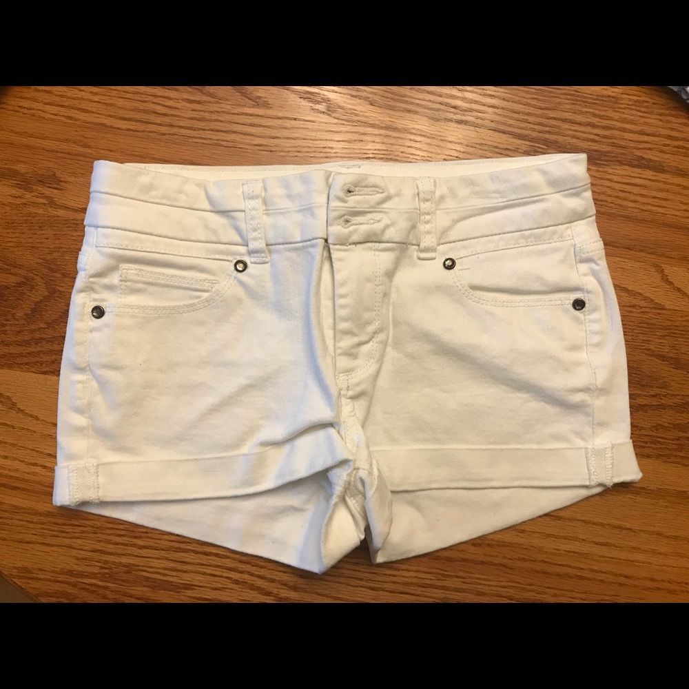 White Denim Shorts